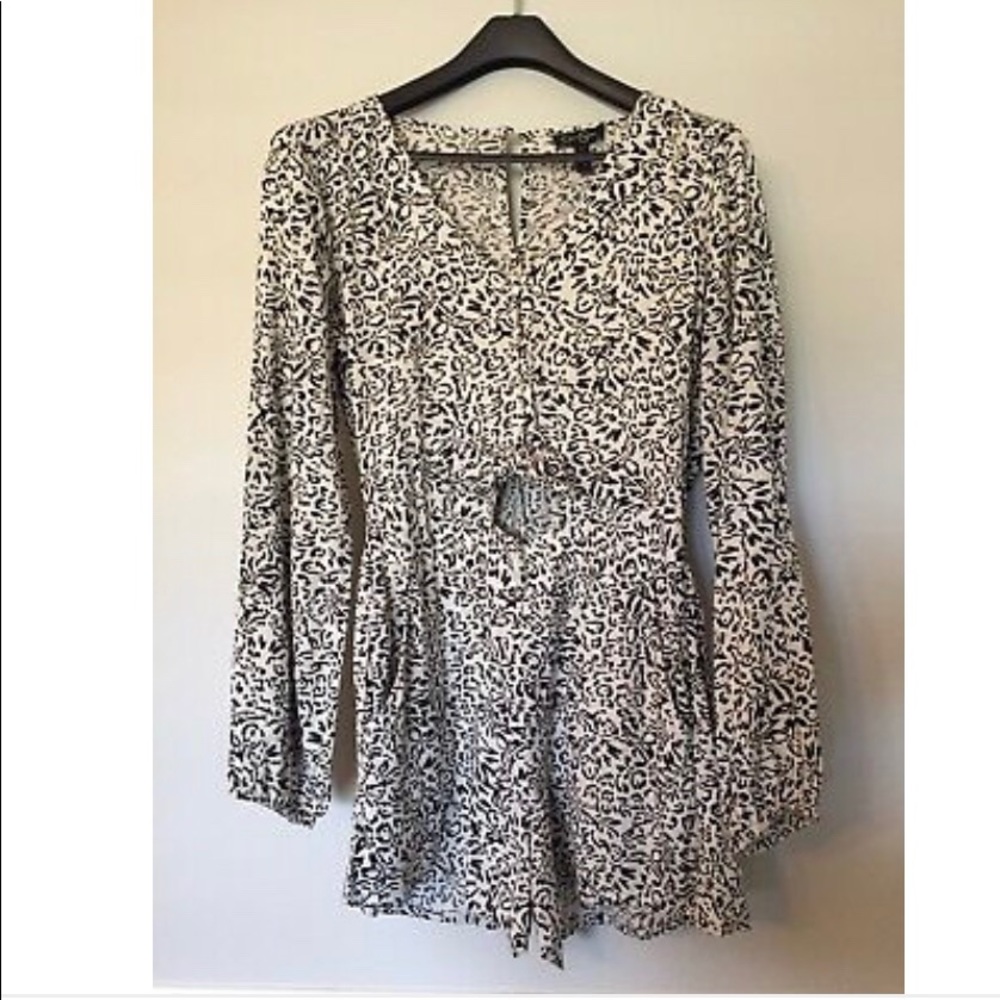 Jessica Simpsons Black and White Cheetah Romper